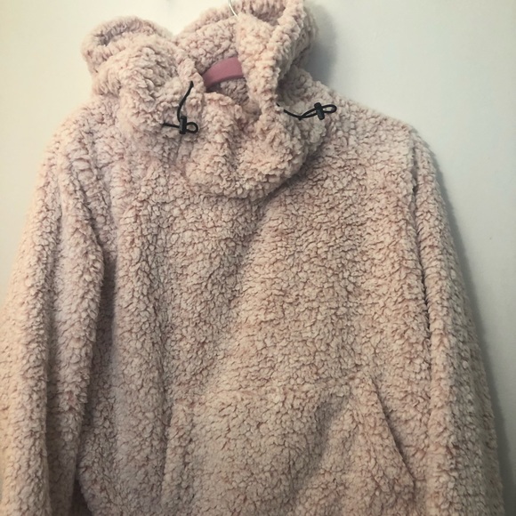 sherpa funnel neck pullover